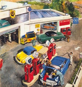 Garage, Engeland, jaren 1960 door English School